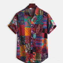 Latest Custom Men′s Stylish Floral Shirt Cotton Button Down Short Sleeve Casual Hawaiian Shirts